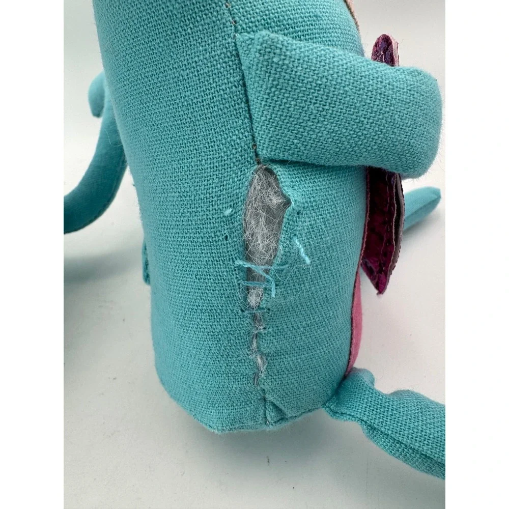 Cute Teal‎ Monkey Plush Stuffed Animal Glitter Heart Valentine Love